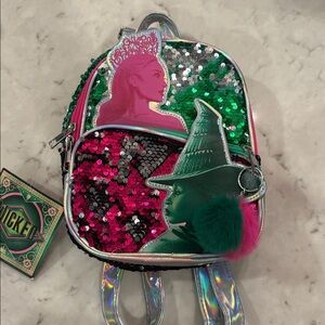 NWT Universal Wicked Sequin Backpack Purse with Colorful Character Design